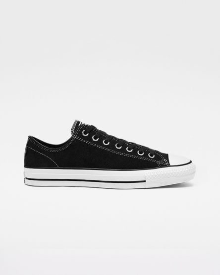 Pánské Skate Boty Converse CONS Chuck Taylor All Star Pro Semišové Černé Bílé | CZ LQTR67